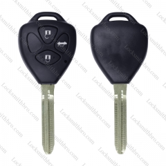 LockSmithbro 3 Button TOY43 Blade No Logo Toyot Corolla Remote Key Shell