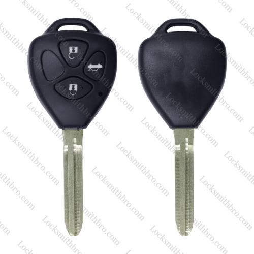 LockSmithbro 3 Button TOY43 Blade No Logo Toyot Corolla Remote Key Shell