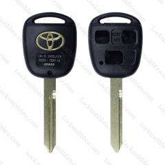 LockSmithbro 3 Button TOY47 With Logo Toyot Remote Key Shell Case