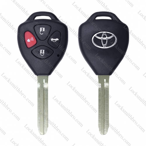 LockSmithbro 2+1 Button TOY43 Blade With Logo Toyot Corolla Remote Key Shell