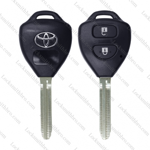 LockSmithbro 2 Button TOY43 Blade With Logo Toyot Corolla Remote Key Shell