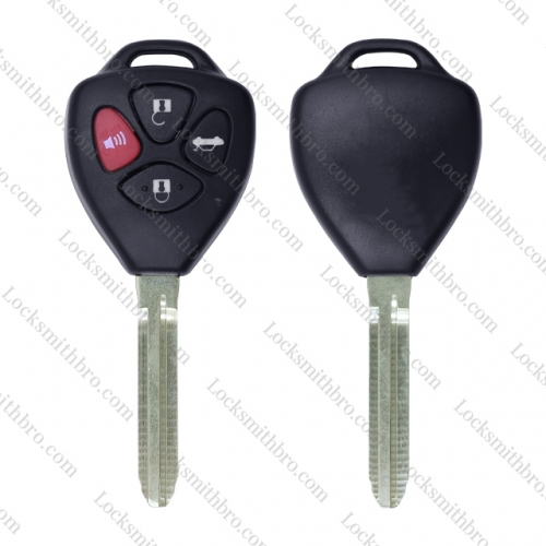 LockSmithbro 3+1 Button TOY43 Blade No Logo Toyot Corolla Remote Key Shell