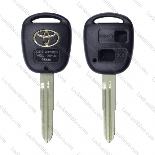 LockSmithbro 2 Button TOY41 Blade With Logo Toyot Hiace Remote Key Shell