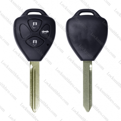 LockSmithbro 3 Button TOY47 Blade No Logo Toyot Corolla Remote Key Shell
