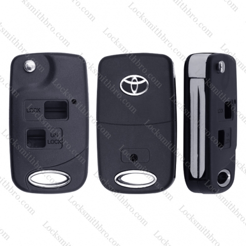 LockSmithbro 2 Button With Logo Toyot Camry ,Reiz 2007 Remote Key Shell