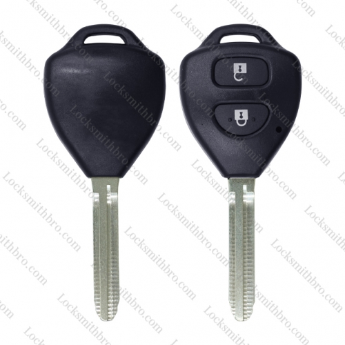 LockSmithbro 2 Button TOY43 Blade No Logo Toyot Corolla Remote Key Shell