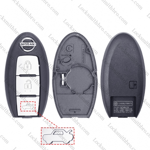 LockSmithbro 3 Button NO Blade Nissa With Logo Remote Smart Key Shell Case After 2009
