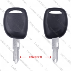 LockSmithbro 206(NE73) Blade Renaul Transponder Key Shell