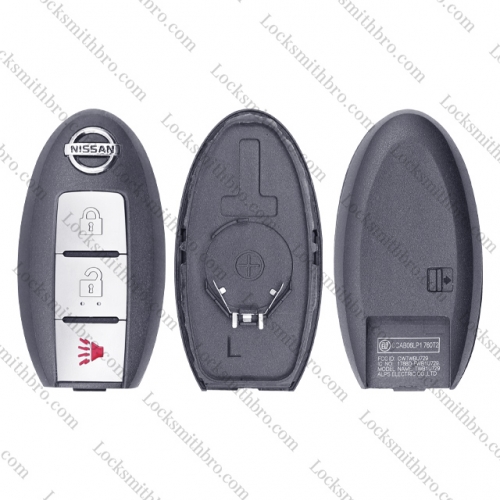 LockSmithbro 3 Button NO Blade Nissa With Logo Remote Smart Key Shell Case Before 2009