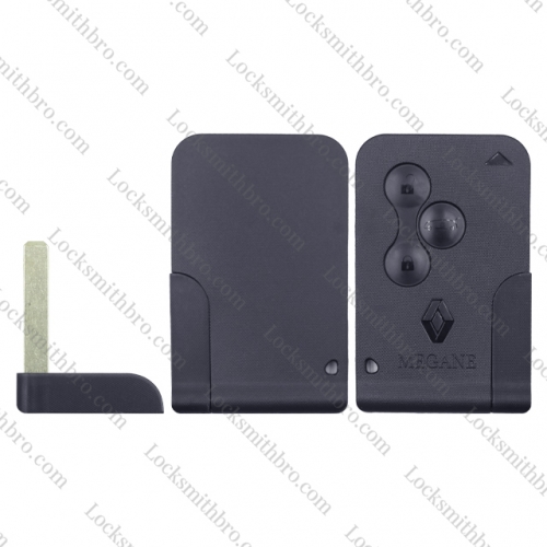 LockSmithbro With 307(VA2) Blade 3 Button With Logo Renaul Megane Smart Card Shell