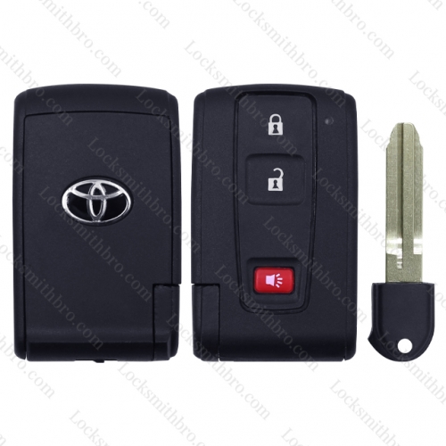 2+1 Button With Logo And Blade T-oyota Smart Remote Key Shell Case