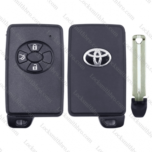 3 Button With Logo And Blade T-oyota Smart Remote Key Shell Case