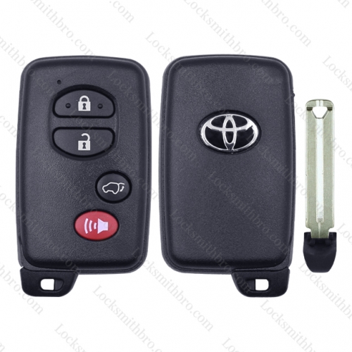3+1 Button With Logo And Blade T-oyota Smart Remote Key Shell Case