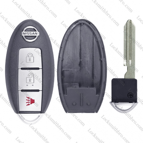 3 Button With Blade Nissa With Logo Remote Smart Key Shell Case (KBRTN001)