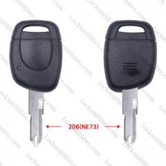 LockSmithbro 1 Button 206(NE73) Blade No Logo Renaul Remote Key No Battery Blace