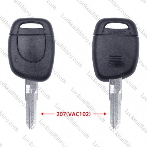 LockSmithbro With Logo 1 Button 207(VAC102) Blade Renaul Remote Key With Battery Blace