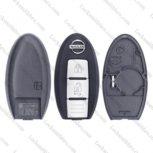 LockSmithbro 2 Button NO Blade Nissa With Logo Remote Smart Key Shell Case After 2009