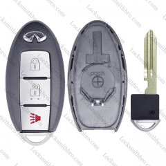 LockSmithbro With Blade 3 Button With Logo Infiniti Smart Key Shell With Trunk Button After 2009