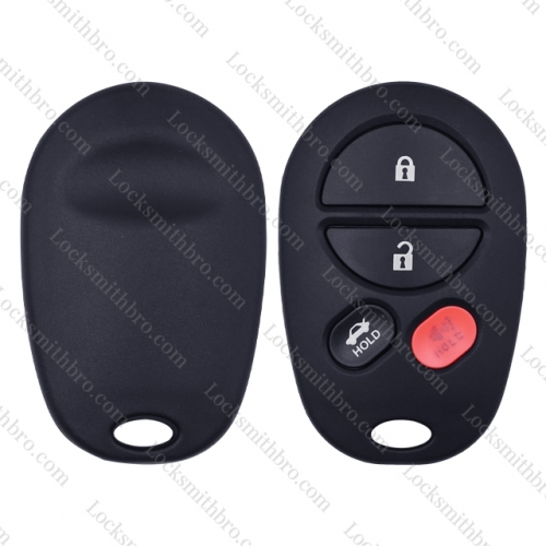 LockSmithbro 4 Button No Logo Toyot Remote Key Shell