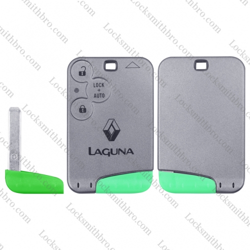 LockSmithbro 3 Button With Blade Renaul Laguna Smart Key Shell Case With Logo