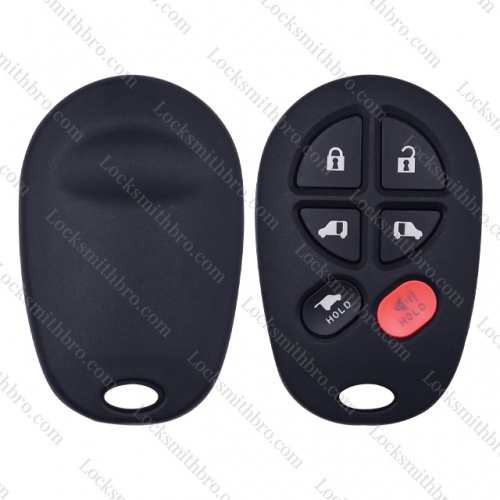 LockSmithbro 6 Button No Logo Toyot Remote Key Shell