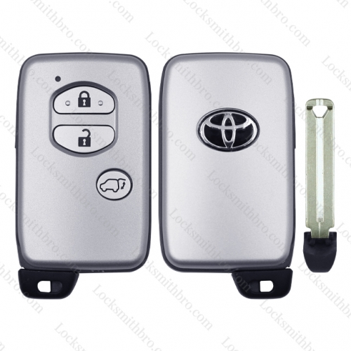 3 Button With Logo And Blade T-oyota Smart Remote Key Shell Case