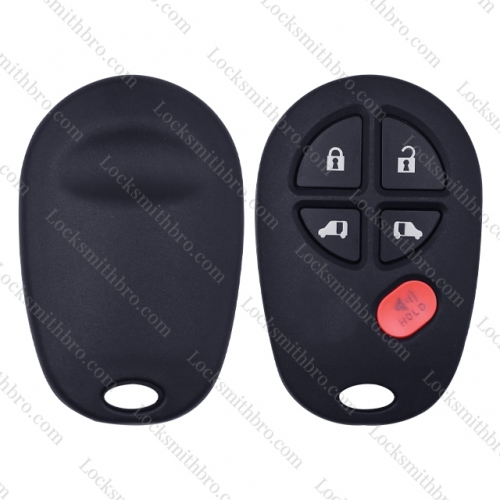 LockSmithbro 5 Button No Logo Toyot Remote Key Shell