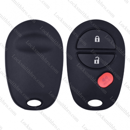 LockSmithbro 3 Button No Logo Toyot Remote Key Shell