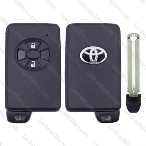 2 Button With Logo And Blade T-oyota Smart Remote Key Shell Case