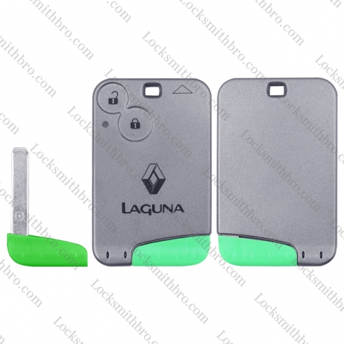 LockSmithbro With Blade 2 Button Renaul Laguna Smart Key Shell Case With Logo