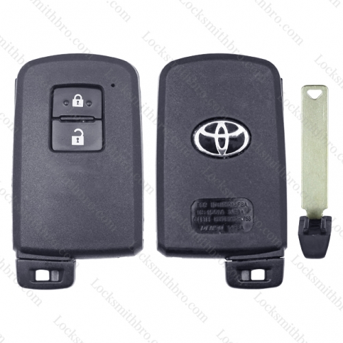 2 Button With Logo And Blade T-oyota Smart Remote Key Shell Case