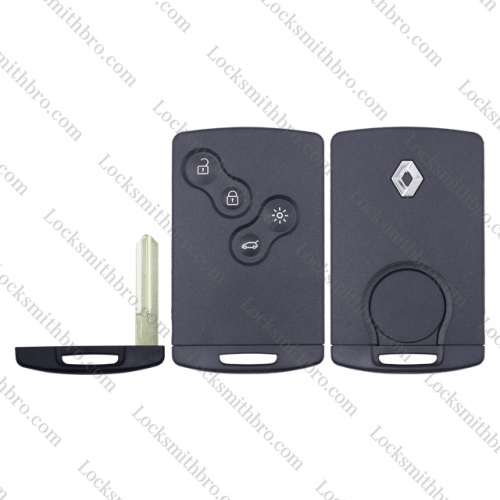 LockSmithbro With Logo 207 Blade 4 Buttons Renaul Koleos Smart Key Shell Case