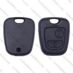 LockSmithbro 2 Button No Blade And Logo Peugeo Remote Button Part For 406 Blade