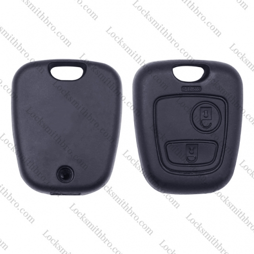 LockSmithbro 2 Button No Blade And Logo Peugeo Remote Button Part For 406 Blade