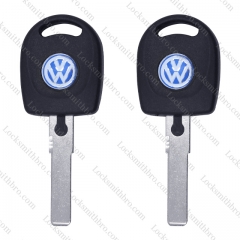 LockSmithbro With Blue Logo VW Transponder Key Shell