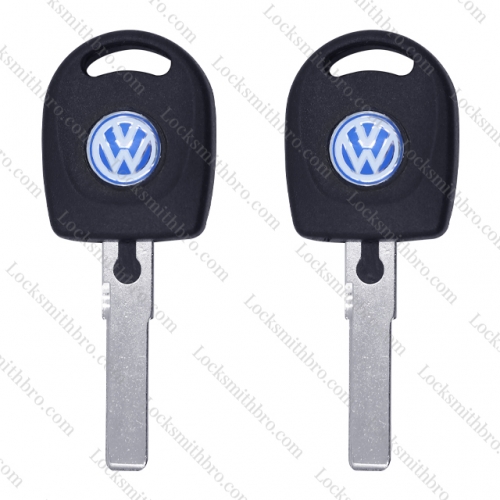 LockSmithbro With Blue Logo VW Transponder Key Shell