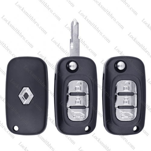 3 Buttons Filp Car Remote Key Case shell for T-Renault Fluence Clio Megane Kangoo Modus Auto Key With NE72 Blade