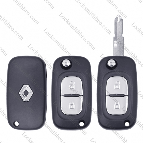 2 Buttons Filp Car Remote Key Case shell for T-Renault Fluence Clio Megane Kangoo Modus Auto Key With NE72 Blade