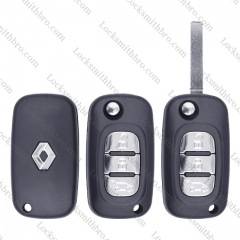 3 Buttons Filp Car Remote Key Case shell for T-Renault Fluence Clio Megane Kangoo Modus Auto Key With VA2 Blade
