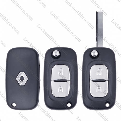 2 Buttons Filp Car Remote Key Case shell for T-Renault Fluence Clio Megane Kangoo Modus Auto Key With HU83 Blade