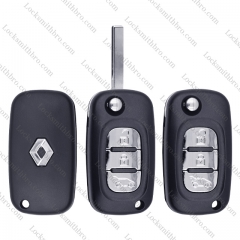 3 Buttons Filp Car Remote Key Case shell for T-Renault Fluence Clio Megane Kangoo Modus Auto Key With HU83 Blade