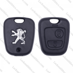 LockSmithbro 2 Button No Blade Peugeo Remote Key Shell Case