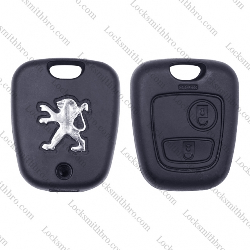 LockSmithbro 2 Button No Blade Peugeo Remote Key Shell Case