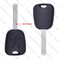LockSmithbro 307(VA2) Blade Peugeo Transponder Key Shell With Logo