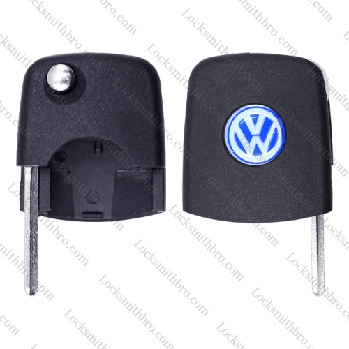 LockSmithbro With Logo VW Flip Remote Key Blade Part Round Head