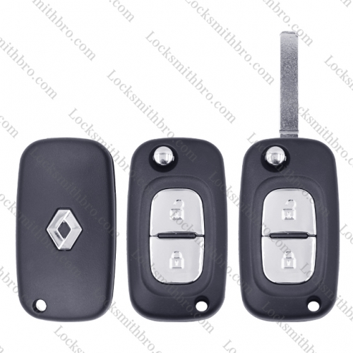 2 Buttons Filp Car Remote Key Case shell for T-Renault Fluence Clio Megane Kangoo Modus Auto Key With VA2 Blade