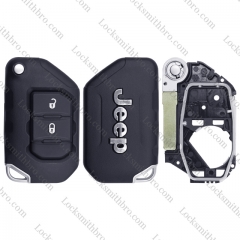 2 button JEEP remote Flip key shell with logo