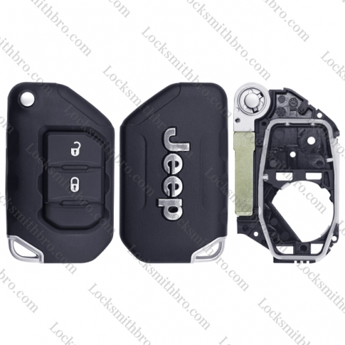 2 button JEEP remote Flip key shell with logo