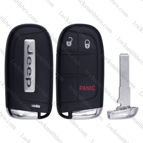 2+1 button Smart Remote Key Replacement For Jeep Renegade Compass 500L 500X with logo