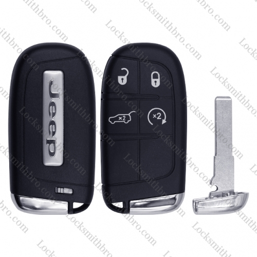 4 button Smart Remote Key Replacement For Jeep Renegade Compass 500L 500X with logo
